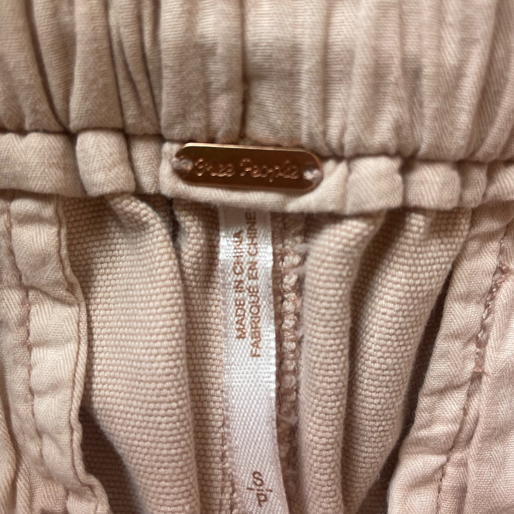 Free People Margate High-Rise Drawstring Paperbag Pants - Light Pink - Small - Picture 7 of 10